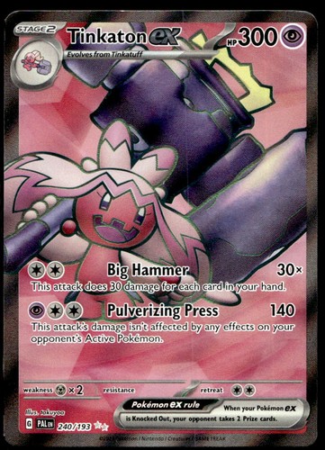 NM Tinkaton ex [Paldea Evolved 240/193] Holofoil Ultra Rare Pokemon TCG