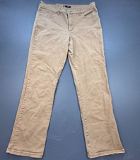 Lee Classic Fit Pants Women’s 18M Stretch Cotton Beige Embroidered Back Pockets