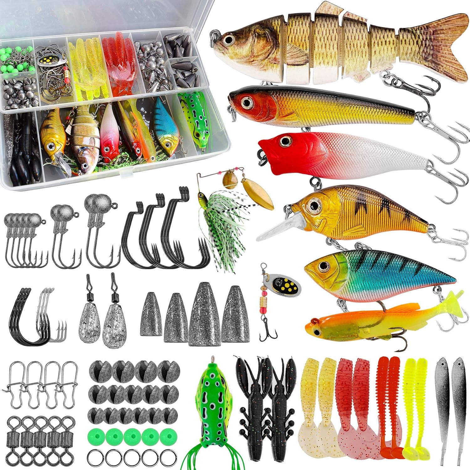 Fishing Lures Baits Tackle Fishing Accessories Kit Including Crankbaits, Spinner - Image 9