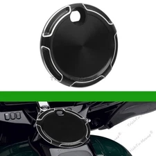 Center CNC Fuel Filler Door Gas Tank Cap Lid Cover For Harley Touring 2008-2017