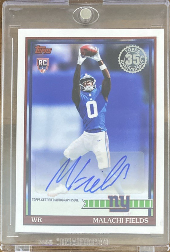 Topps 2026 Flagship Football Malachi Fields Giants Rookie Auto 35th Anniversary