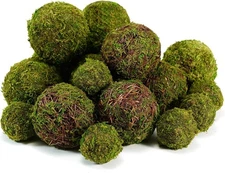 Moss Balls for Vase Fillers - 18pcs Wedding Decor, Table Arrangements,