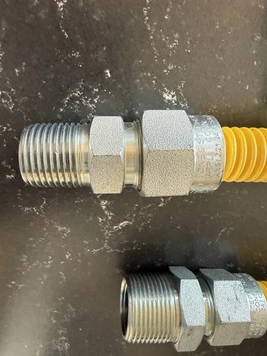 Jones Stephens G71151 48" Stainless Steel Gas Connector - Yellow - Picture 3 of 6