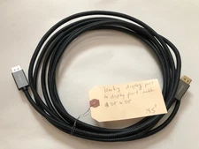 14.5 Ft - Display Port Cable. Dark Grey Nylon Braided DP to DP. iVANKY