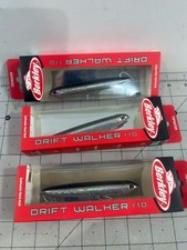 Berkley Drift Walker Saltwater Hard Baits Topwater 3-Pack 1/2 Oz Black Silver