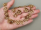 Trifari Four Leaf Clover and Rhinestone Necklace & Earrings — photo 5