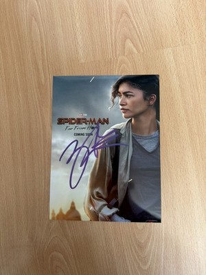 Zendaya signed MJ Spiderman 8x6 Foto mit PROOF, Odyssey, Brand New Day, Marvel