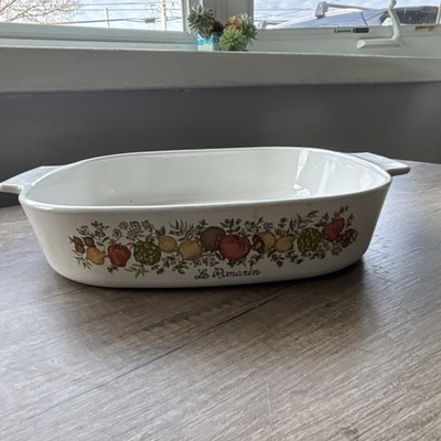 CorningWare A-10-B Le Romarin Square Glass Casserole 10x10x2 in USA