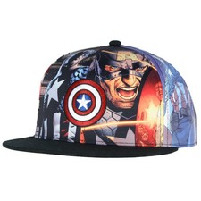 Marvel Comics Captain America Shield Adjustable Baseball Cap Allover Sublimated
