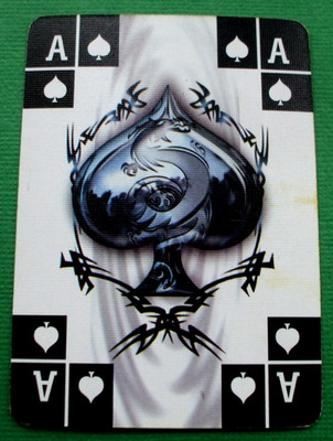 1 Single Wide Swap Playing Card Unique Dragon Ace Of Spades