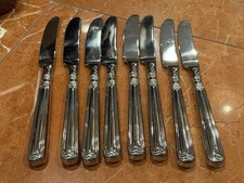 ZWILLING JA HENCKELS 18/10 SS VINTAGE 1876 SILVERWARE DINNER KNIVES LOT 8 EUC