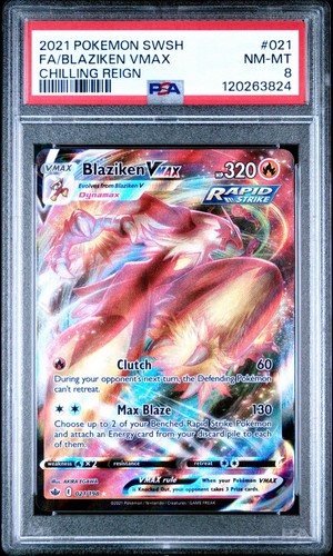 Blaziken VMAX graded PSA 8 for sale on eBay