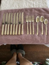 Vintage Simeon L&George HRoger Co. Oneida LTD Silver/stainless Steel 14pc