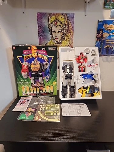 Vtg Mighty Morphin Power Rangers MMPR Ninja Megazord 100% Complete w/ Box 1995