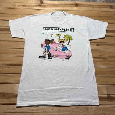 Vintage 1985 Miami Mice Car Miami Vice Parody Cartoon Graphic T-Shirt - Size XL