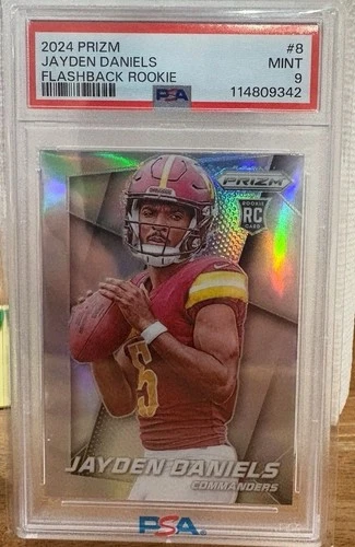 2024 Panini Prizm Flashback Rookie Silver Prizm Jayden Daniels #8 PSA 9
