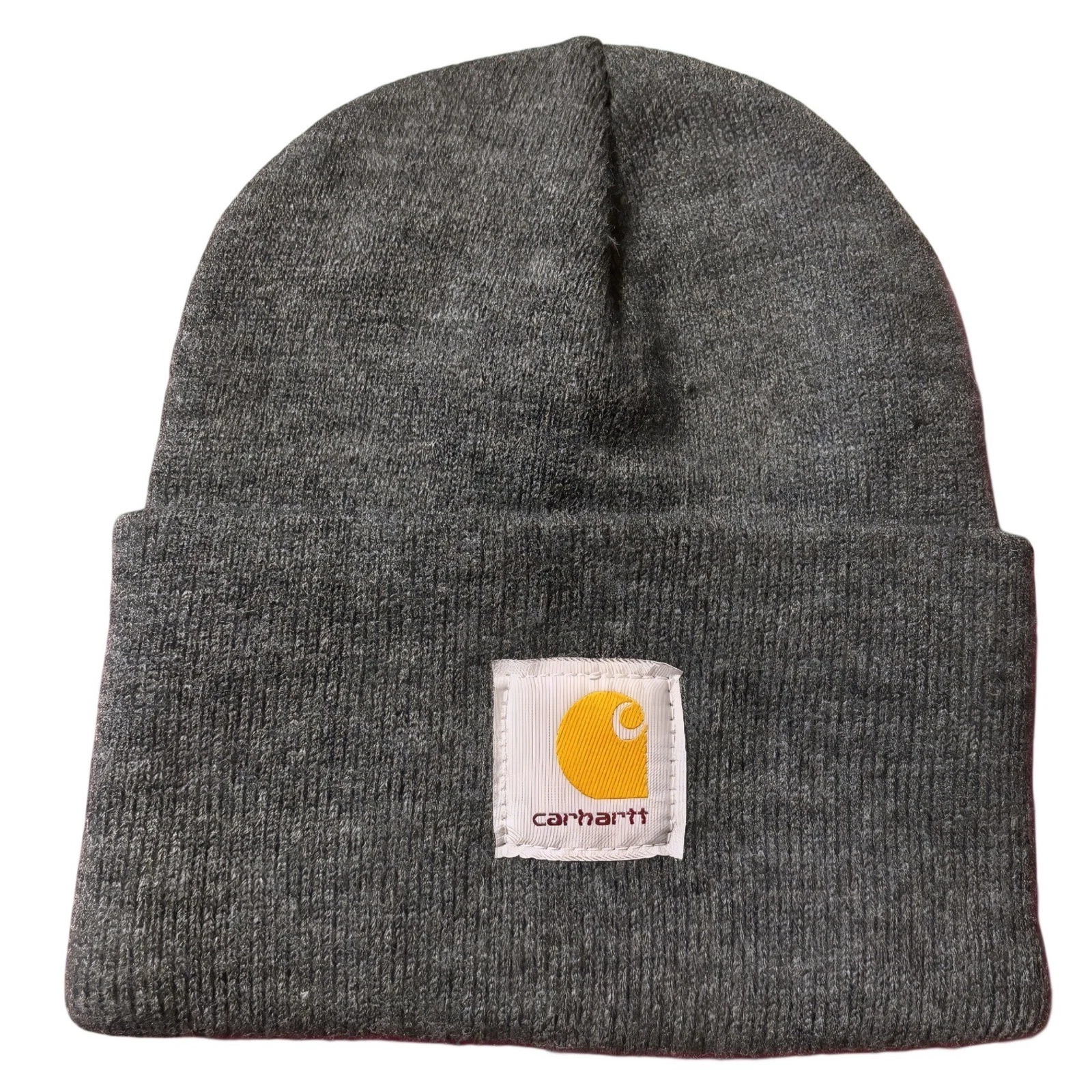 Carhartt Mens Womens Gray Acrylic Watch Beanie Hat One Size Fits All