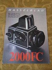 HASSELBLAD 2000FC Vintage 1981 Brochure Sweden English