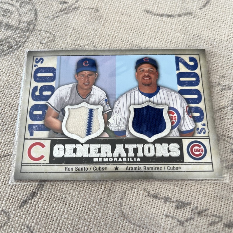 2008 SP Legendary Cuts Memorable Game Used Jersey Aramis Ramirez Ron Santo HOF