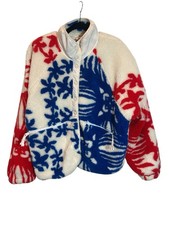 Free People Movement Women's Red White & Blue Rocky Ridge Cozy Fleece Sz Large