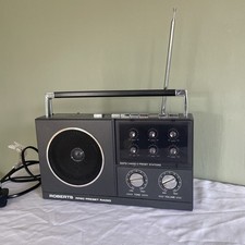 Portable Roberts RP20 Preset AM/FM VHF/MW/LW Radio Black