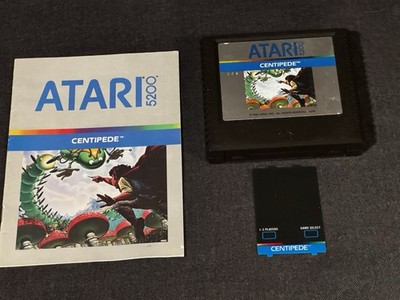 Centipede (Atari 5200, 1982) Game Cartridge & Manual w/Controller Card EUC