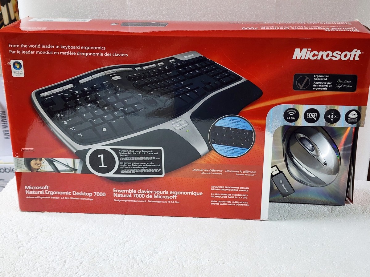 Microsoft Natural Wireless Ergonomic Keyboard 7000 - FRENCH
