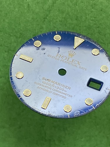 Vintage Used Rolex Submariner 16613 Watch DIAL Blue  Men For Parts Hk30 - Picture 9 of 12