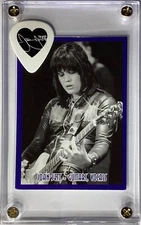 💥Very nice Rarer Joan Jett trading B&W card/official guitar picks display!💥