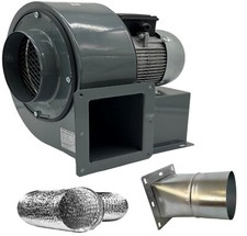 Radialventilator  FLANSCH + FLEXROHR Luftabsaugung Zentrifugal Radial Gebläse