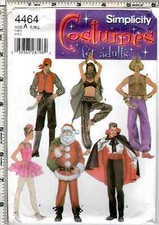 "Adults' Costumes" 2005 Simplicity Home Costumes for Adults 4464 Pirate Santa