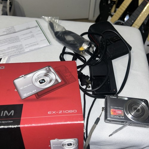 Casio Exilim EXZ1080 10.1MP Digital Camera Silver Broken eBay