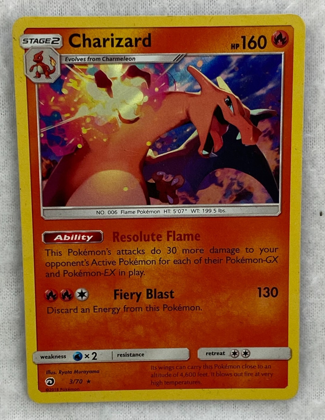Pokemon Card Charizard Dragon Majesty 3/70 Rare Holo