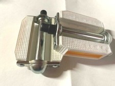 BICYCLE VINTAGE PEDALS 1/2" WHITE BLOCK KRATE BEACH CRUISER LOWRIDER CHOPPER