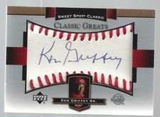 Ken Griffey Sr. 2003 UD Sweet Spot Classic Signature Series Card #KG Reds