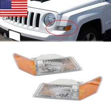 L&R Front Turn Signal Directional Lamp Set Parking Light For 07-17 Jeep Patriot
