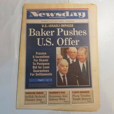 Newsday Long Island September 18 1991 US Israel Baker Offer Suffolk 9X