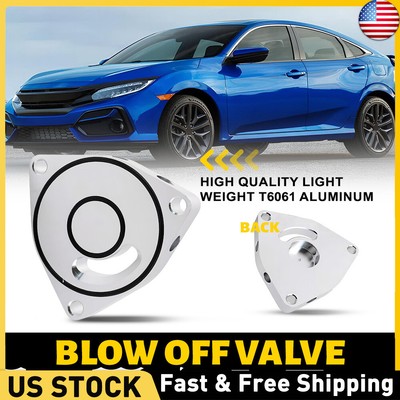 For Honda 15-21 Civic Vortex Silver Turbo Blow Off Valve Plate Spacer BOV Billet