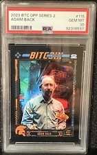 ⚡️2023 Bitcoin Trading Cards - Series 2 -  Adam Back #115 - PSA 10 - Gem Mint⚡️