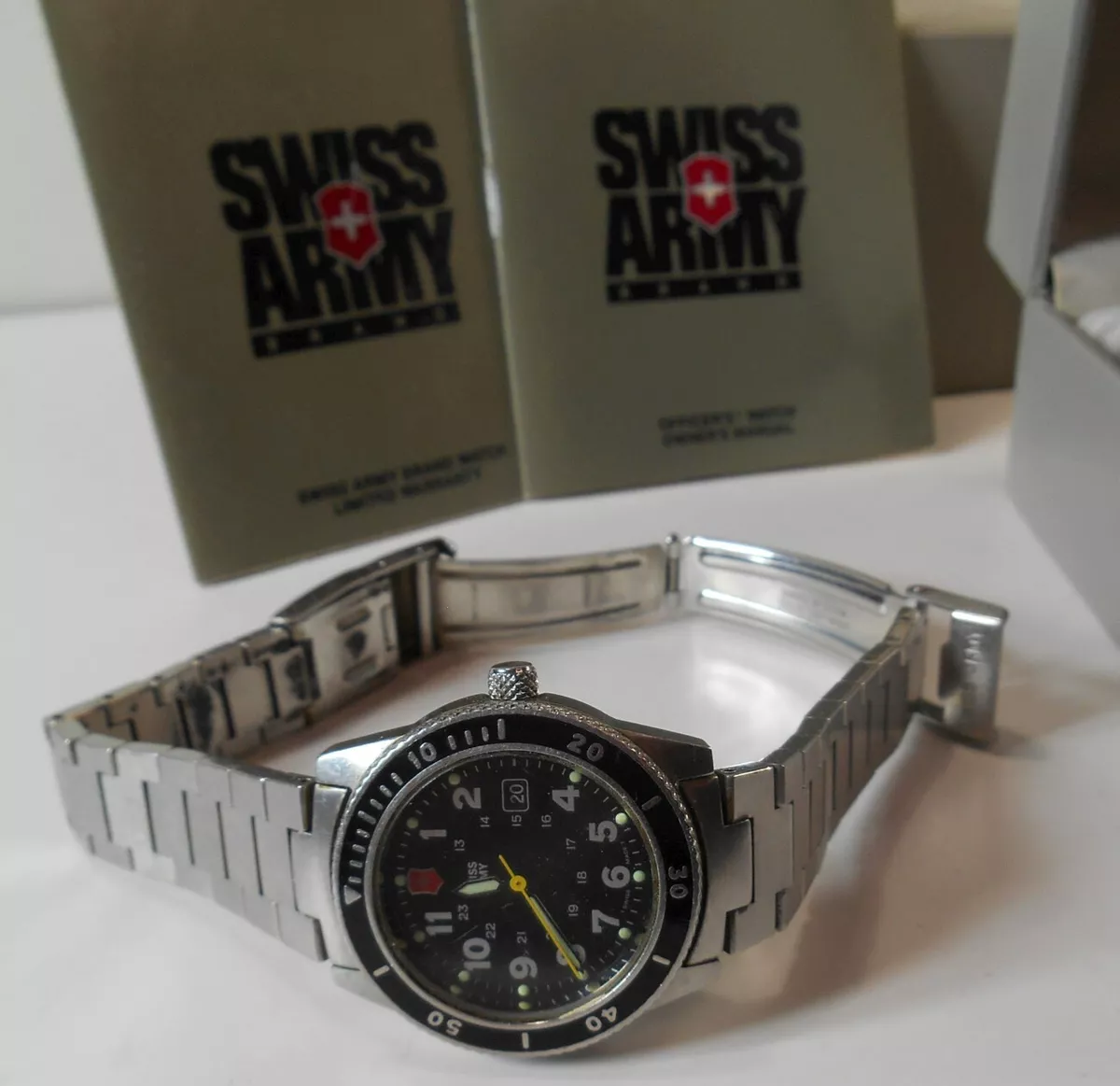 Victorinox Swiss Army Lancer watch black 32mm all original box papers