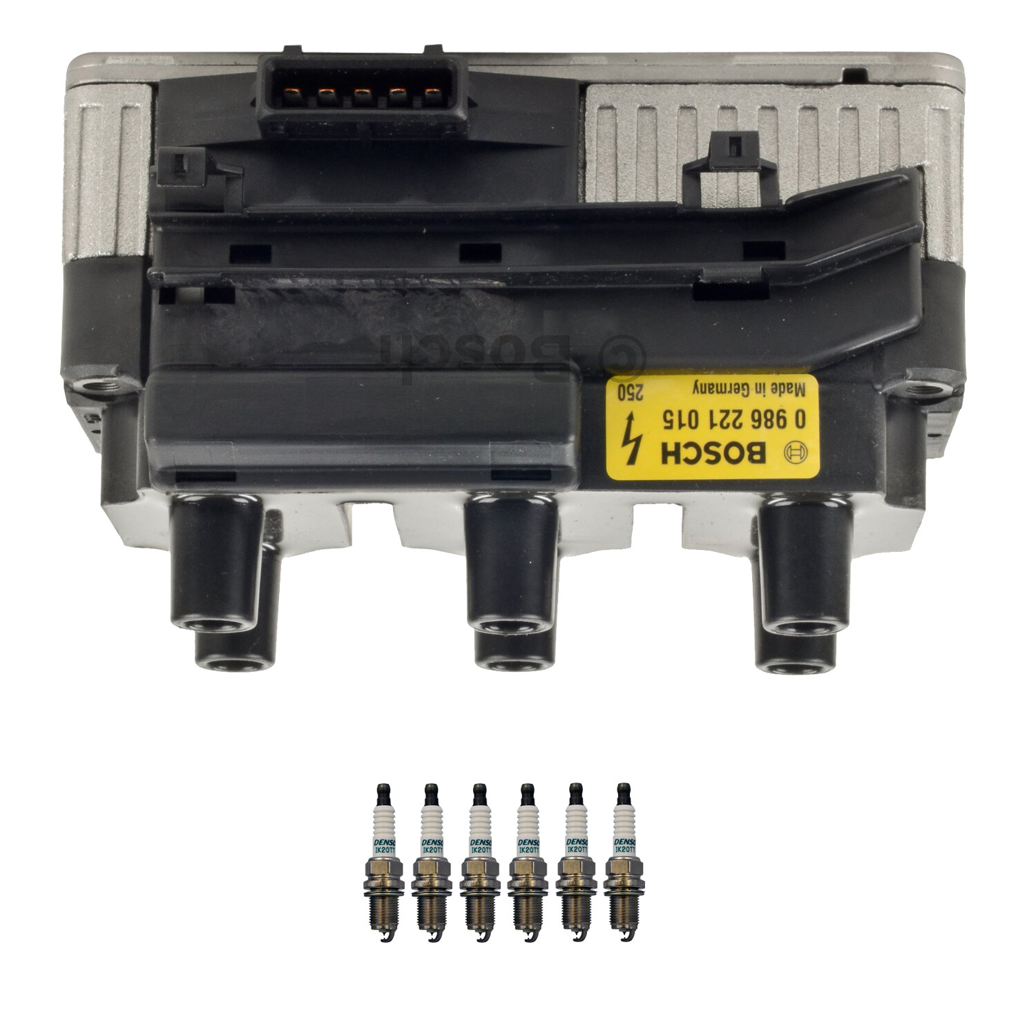 Bosch 1 Ignition Coil Denso 6 Iridium TT Spark Plug Kit For A4 NSX Golf Jetta V6