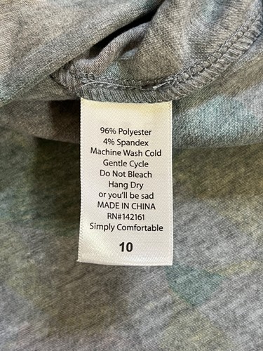 New! LULAROE Scarlett Kids Dress Size 10 Multicolor Geometric Slinky - Picture 9 of 10