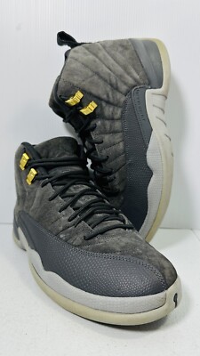 Jordan Air Jordan 12 Retro Dark Grey Men\'s Athletic Sneakers 130690-005 2017 Jordan Air Jordan 12 Retro Dark Grey Wolf Grey 2017 High Top  main image 4