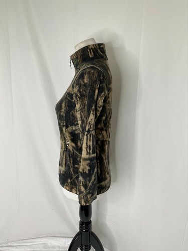 Girl's Medium Fleece Jacket Columbia Green Camouflage Full Zip - Picture 5 of 9