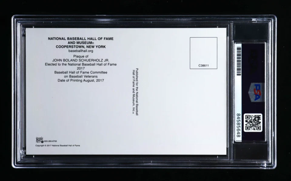 John Schuerholz Signed Hall of Fame Plaque Postcard Inscribed "HOF 2017" - Autog - Image 2 of 2