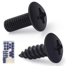 8 Sets Black License Plate Screws Stainless Steel Rustproof Bolts Fasteners