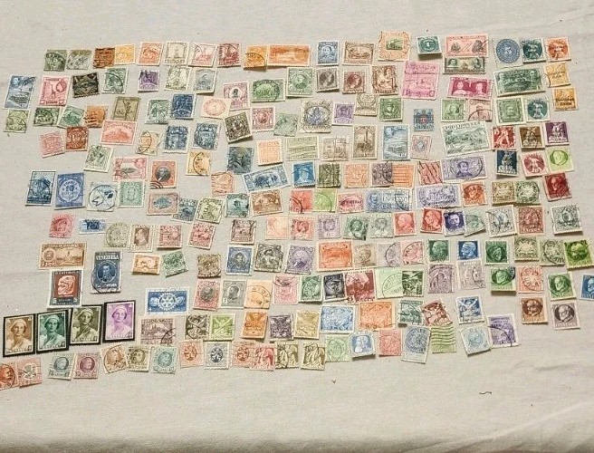 International Postage Stamps Vintage Lot of 187