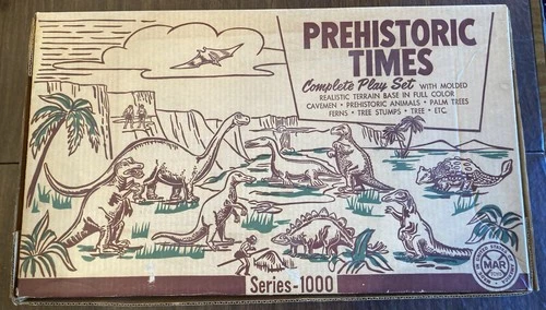 Marx Prehistoric Times Complete Play Set Box - Circa 1961