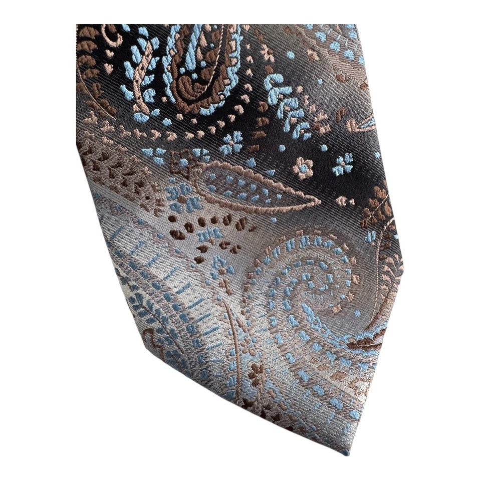 Mario Ferrari Corbata Para Hombres Seda Paisley Corbata Clásica Formal Tejido Vestido de Negocios Foto 2 de 4