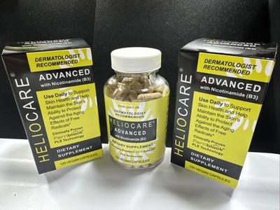 2x NEW Heliocare Advanced Niacin B3 for Healthy Skin 120ct Fernblock-PLE *12/27